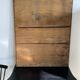 Rectangular mirror in molded blackened wood, beveled glass
