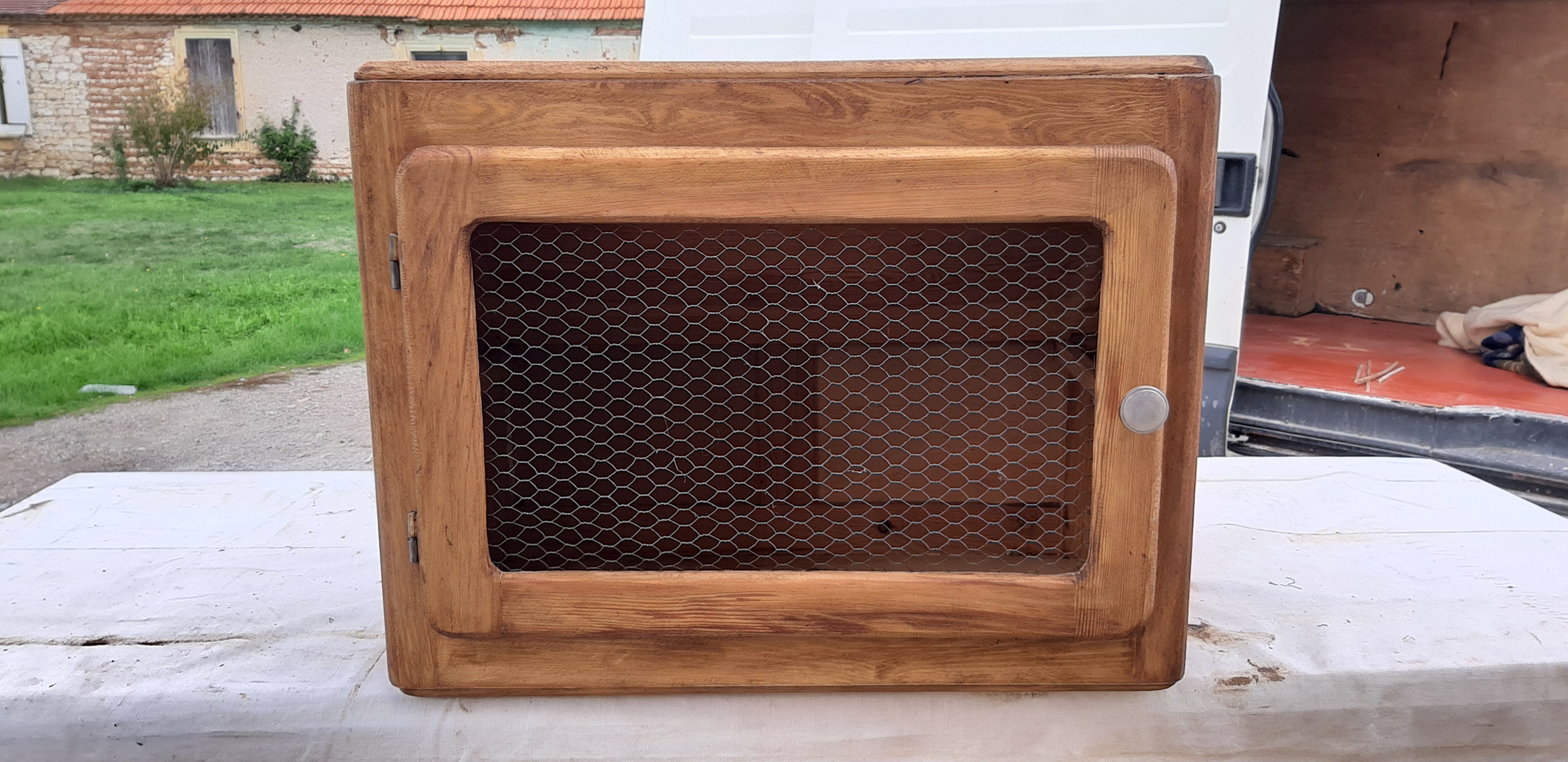 Industrial wood storage cabinet