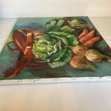 Still life painting oil on canvas signed