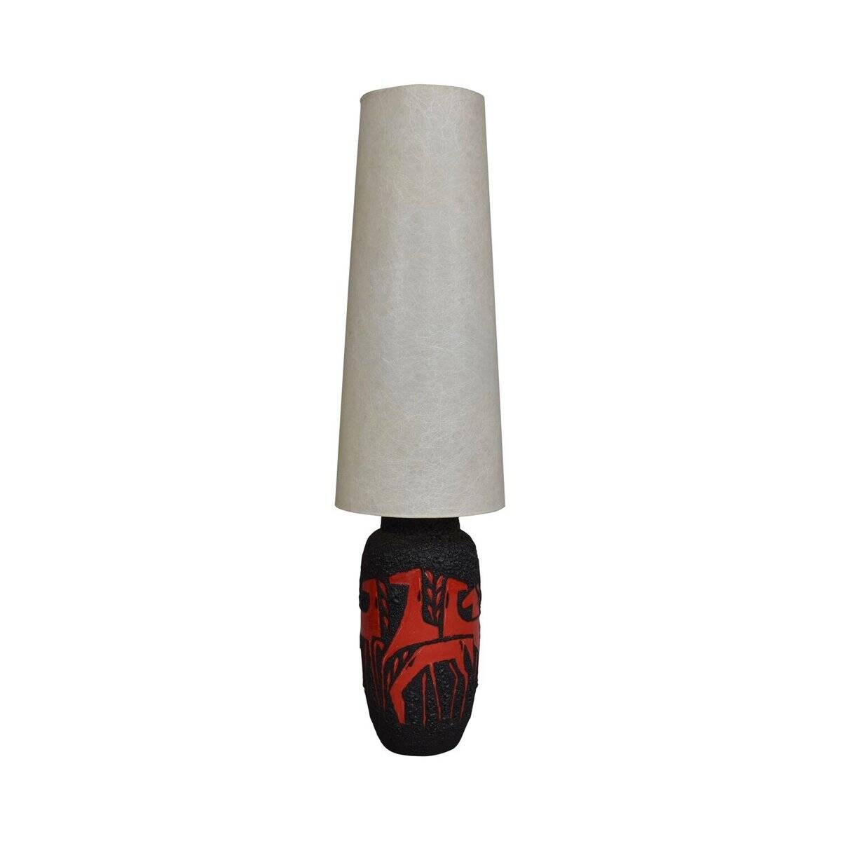 Vintage German ceramic floor lamp from Scheurich, 1970s