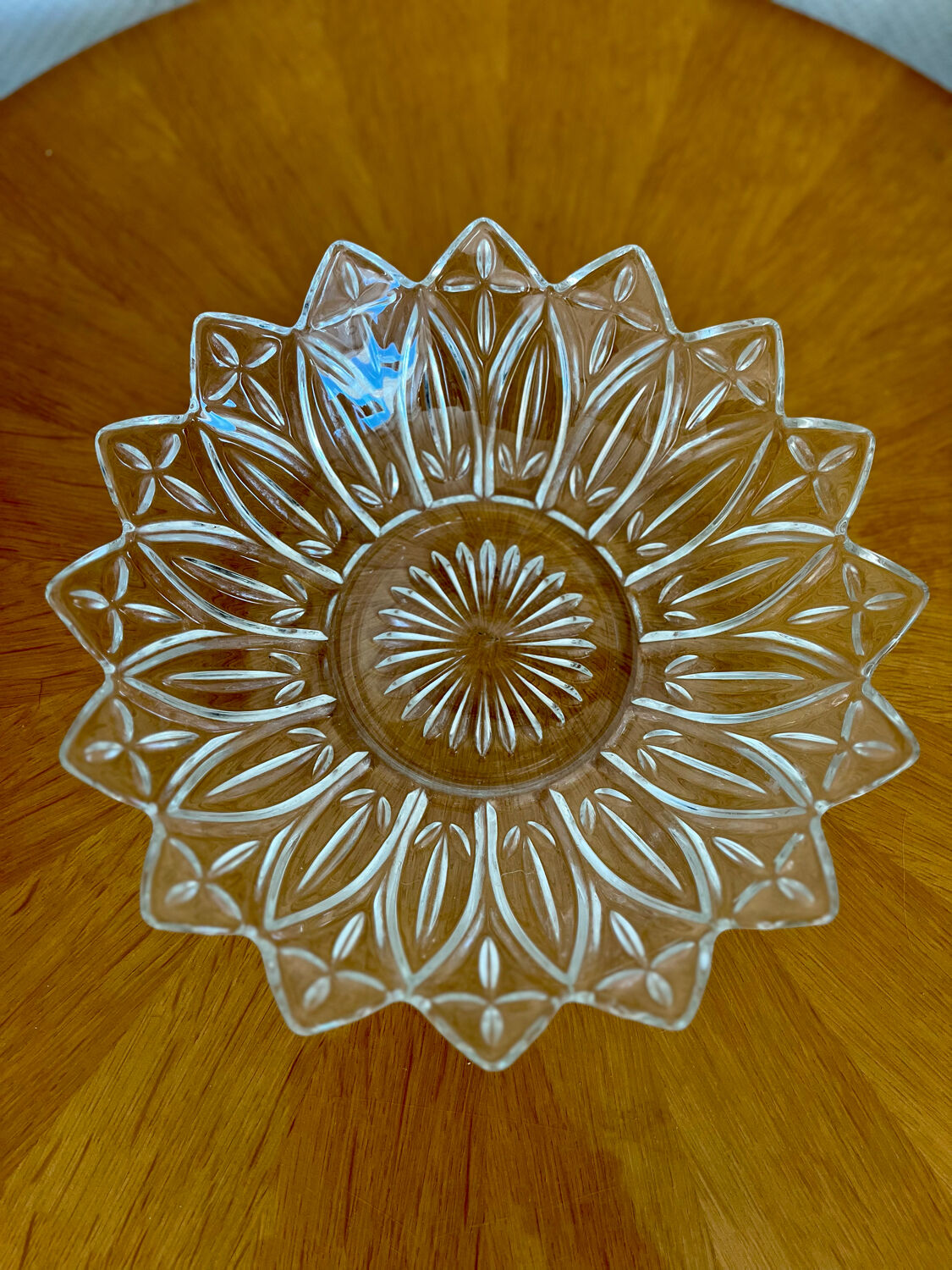 Vintage cut glass dish 1960