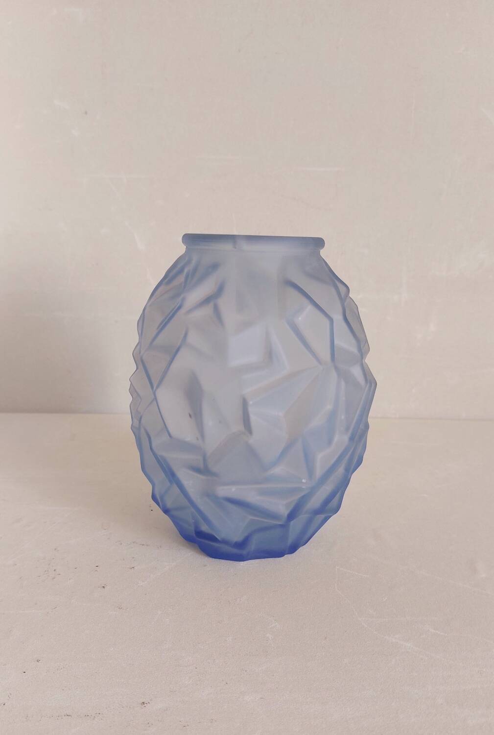 Art Deco blue glass vase