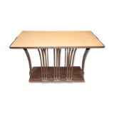 Coffee table or console in wrought iron art deco