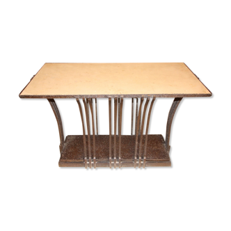 Table basse ou console en fer forgé art déco