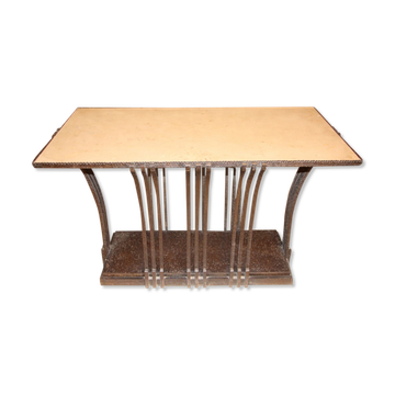 Table basse ou console en fer forgé art déco