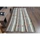 1970s Vintage Turkish Hand-Knotted Gray White Kilim Runner Rug 118x267