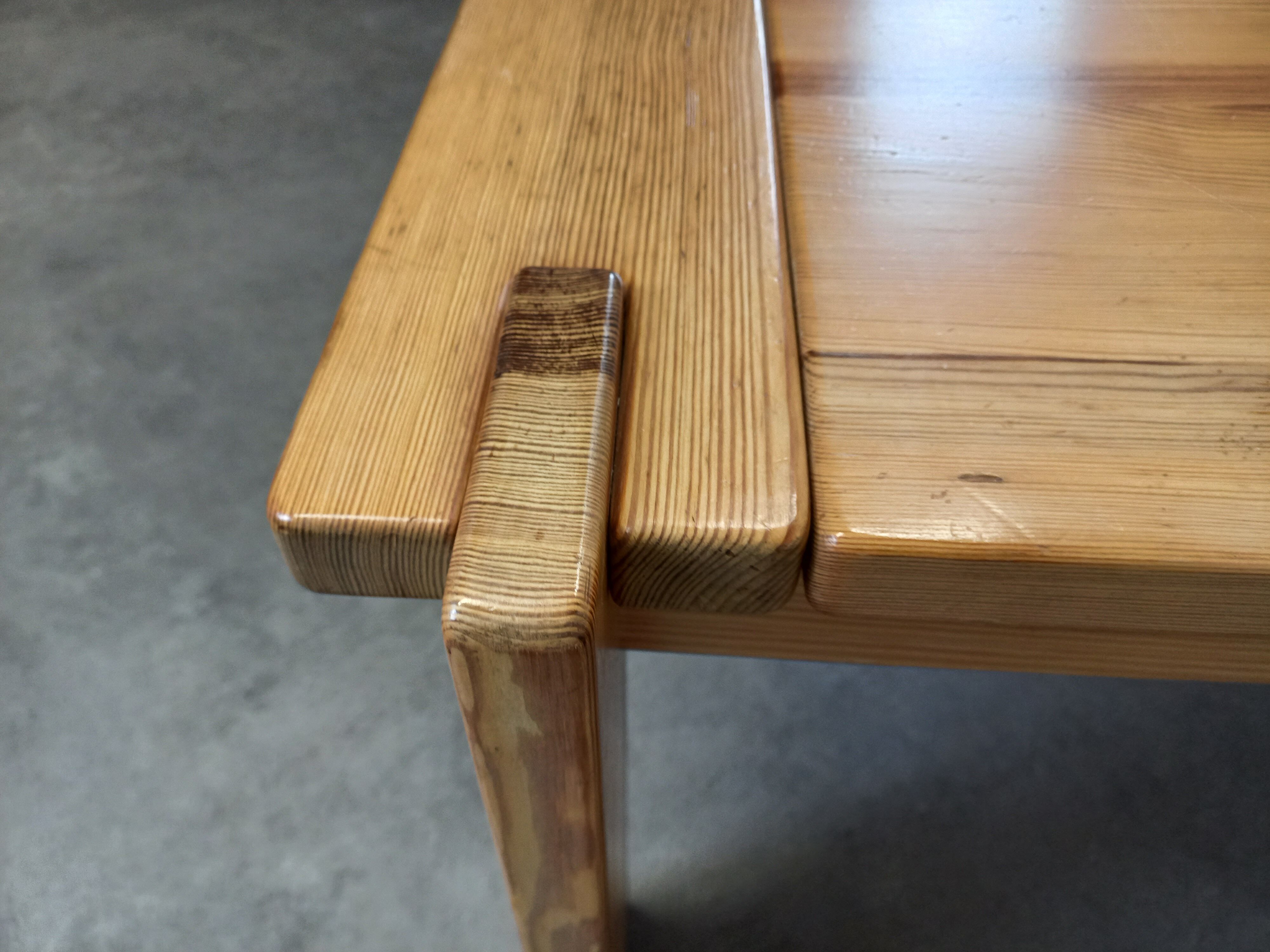 80s pine coffee table
