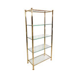 Kesterport Gold Polygonal Etagere Hollywood Regency Mid-century Display Unit 70s