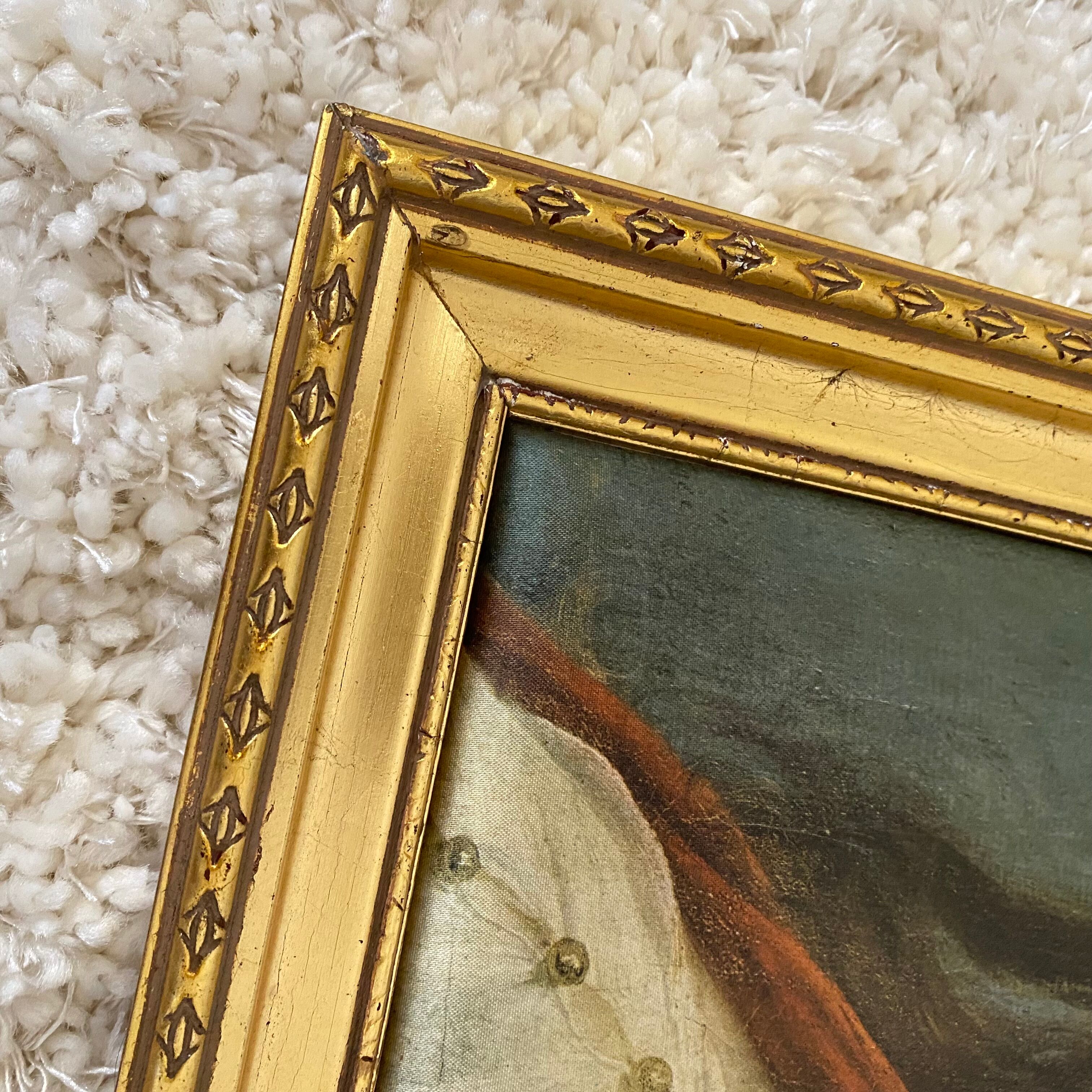 Gilded silk "girl" frame