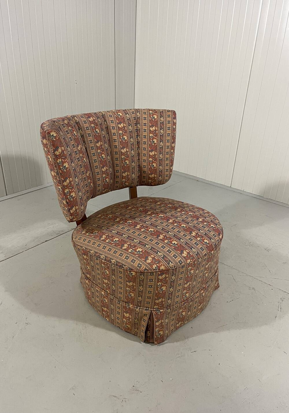 Chauffeuse scandinave en tissu, années 1950