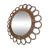 Vintage rattan mirror