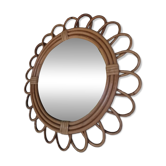 Miroir rotin vintage