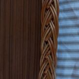 Vintage seventies rattan and formica tray
