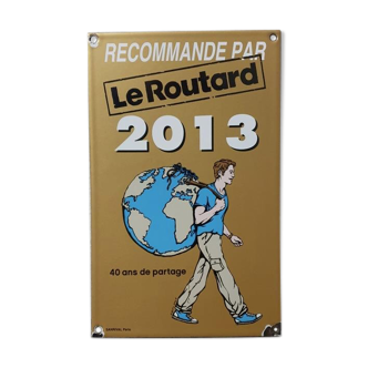 Enamelled plate Le Routard - Backpacker's Guide Hotel Restaurant - 2013