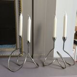 Pair of twisted candlesticks