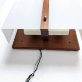 Pair of Scandinavian wall lights 1960, solid teak and plexiglass, Raak C-1521
