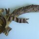 Brass foundry pediment decor