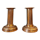 Bougeoirs laiton style Louis XVI