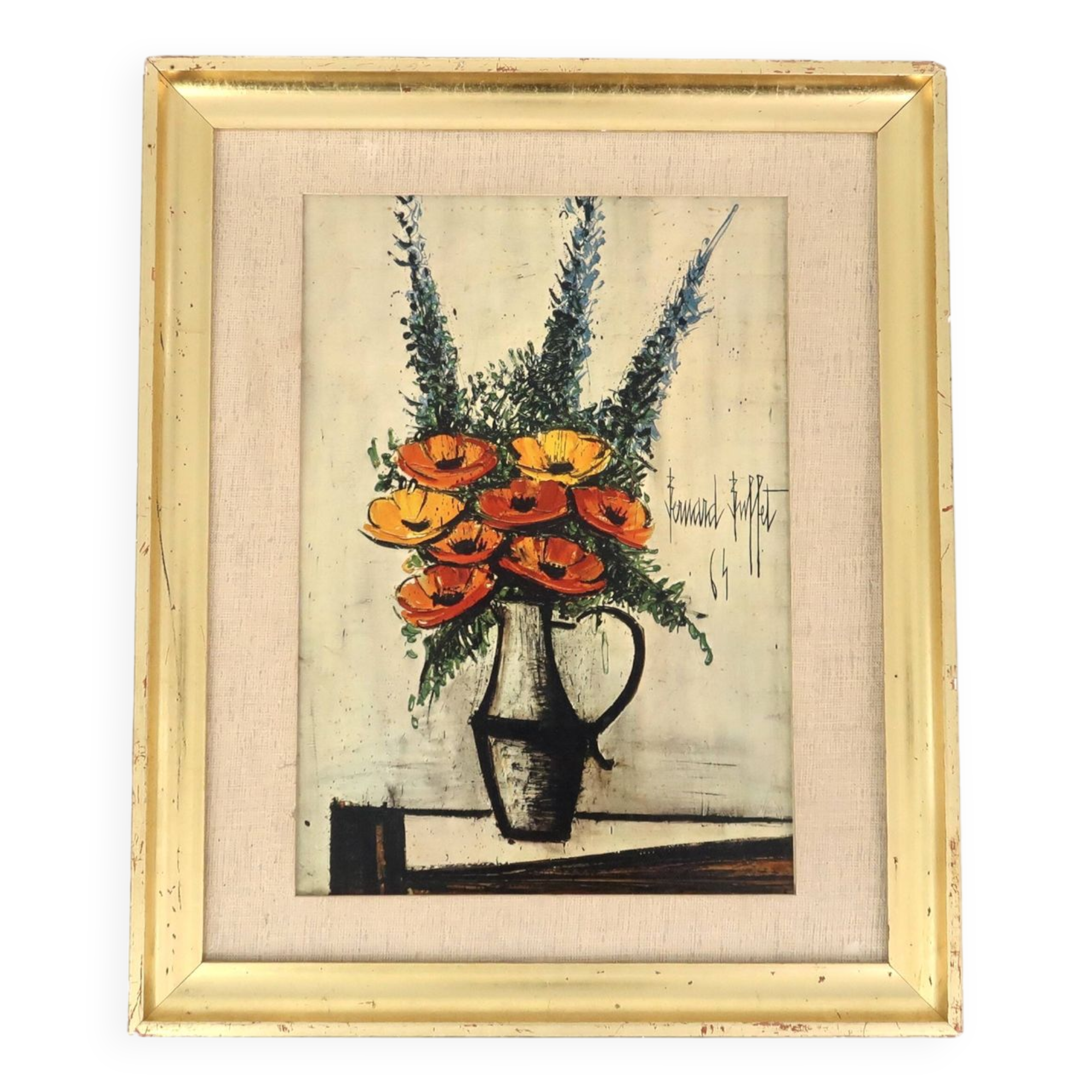 ベルナール・ビュッフェ、「Nature morte aux legumes」 ベルナール