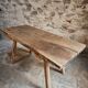 Antique work table / primitive dining table in oak, Hungary, circa 1900–1930.
