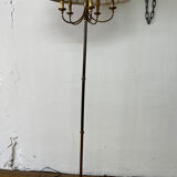 Lampadaire tripode en laiton vintage
