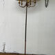 Vintage brass tripod floor lamp