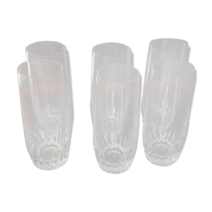 6 Verres à eau en cristal