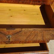 Walnut and walnut burl commode in Louis Philippe style.