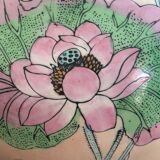 China enamel lotus vase China 19th Height 30.02 cm