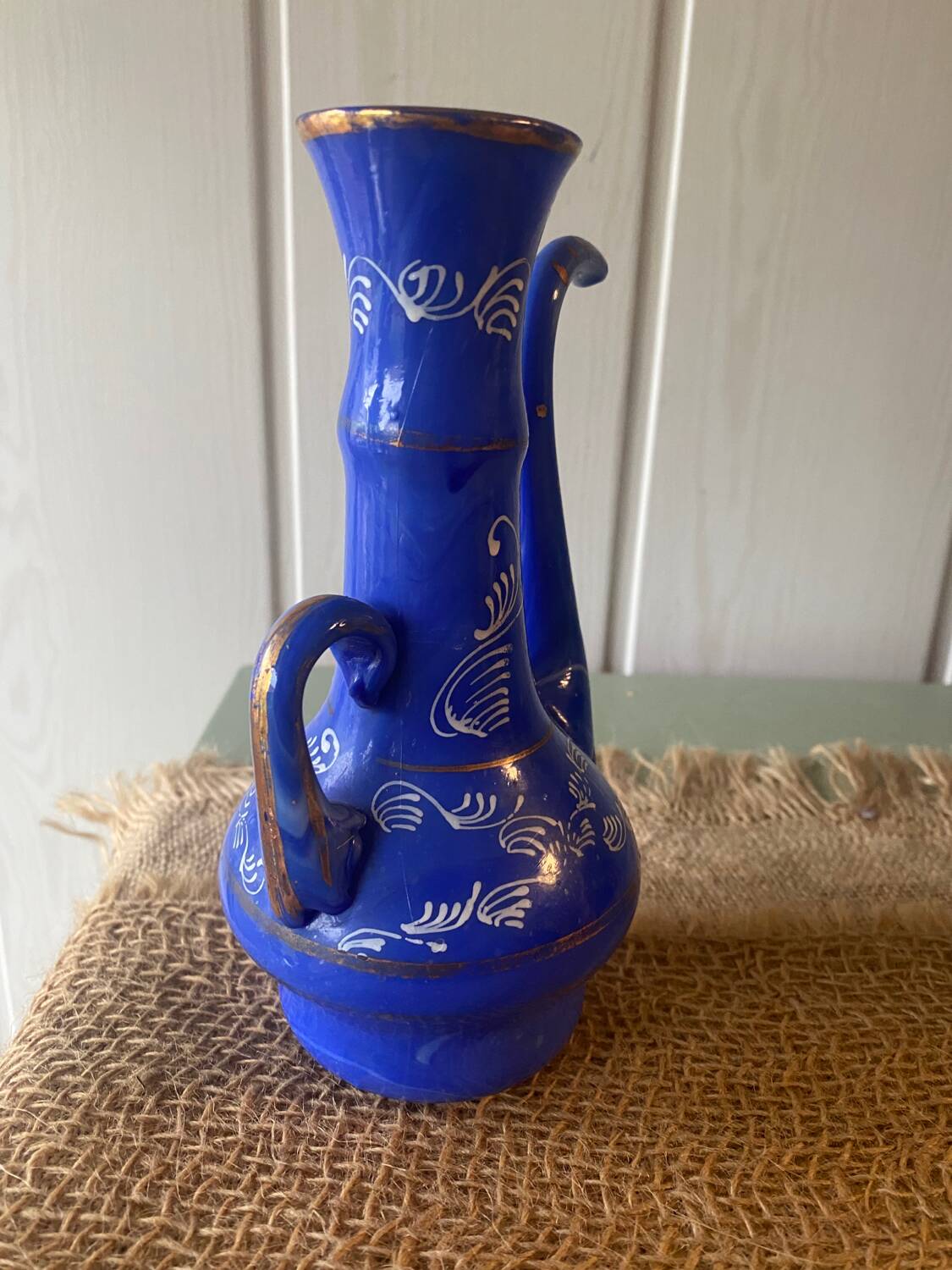 Blue opaline ewer Türkiye XIXth century