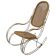 Vintage rocking chair brass bentwood design 1970s
