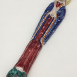 Virgin in polychrome enameled earthenware, 20th century
