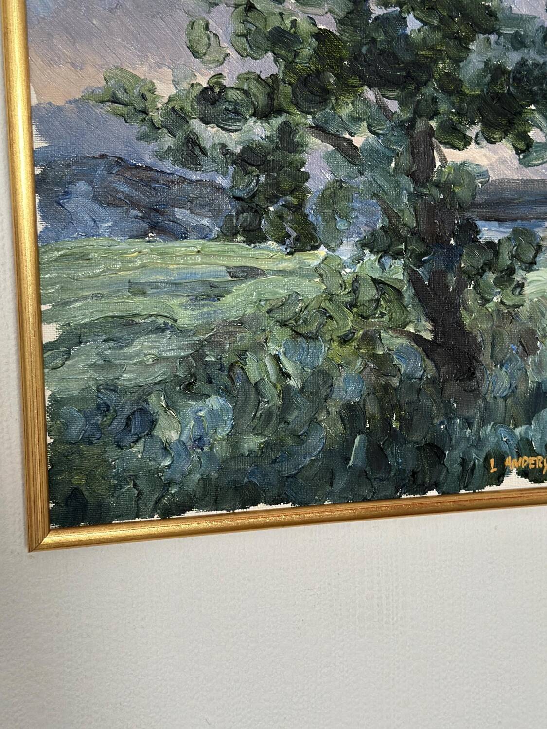 Swedish Oil on Canvas – “Tree” By  LARS BJÖNNI ANDERSSON