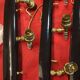 2 vintage plexiglass cornet wall lights 1970