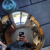 Magnificent vintage chrome pendant light