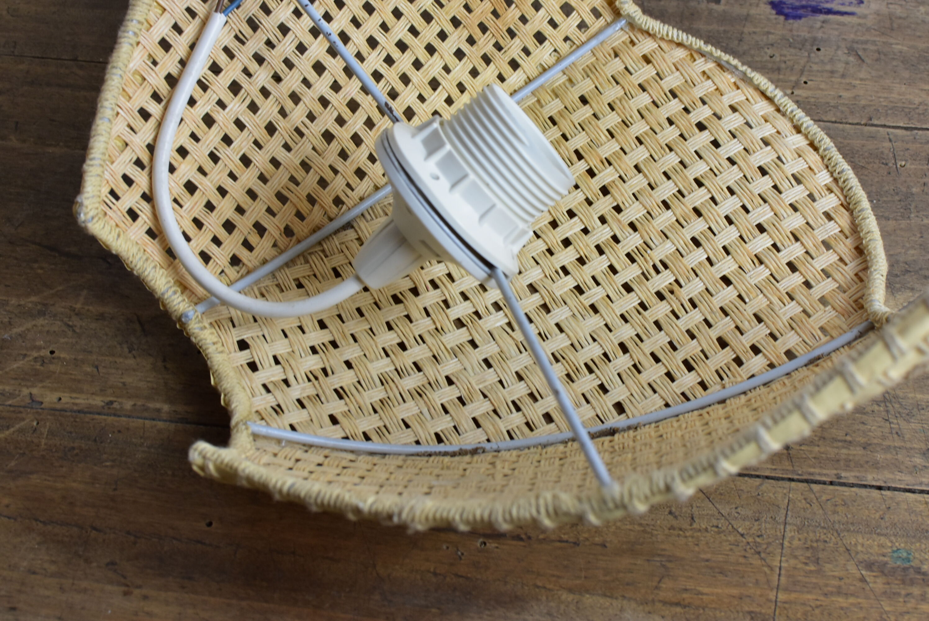 Vintage cane wall light