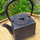 small cast iron teapot