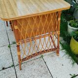 Vintage antique rattan desk