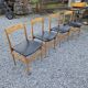 4 Scandinavian beech chairs from the 1960s.