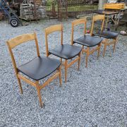 4 chaises scandinave en hêtre des années 60
