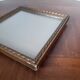 Old square golden frame to place or hang