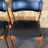 4 chaises en teck des années 70, chaise Erik Buch o.d. møbler Danemark