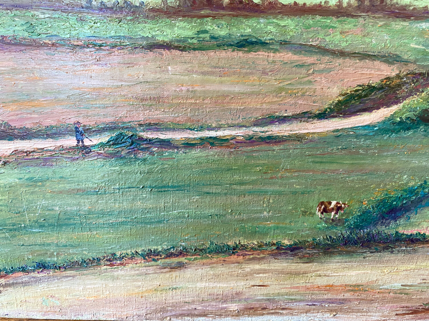 Ancient landscape of Brittany signed