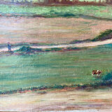 Ancient landscape of Brittany signed