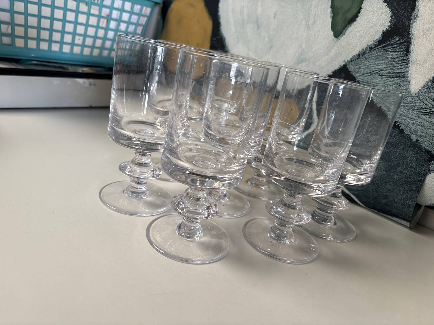 Set of 8 Saint Louis Baccarat Diabolo water glasses