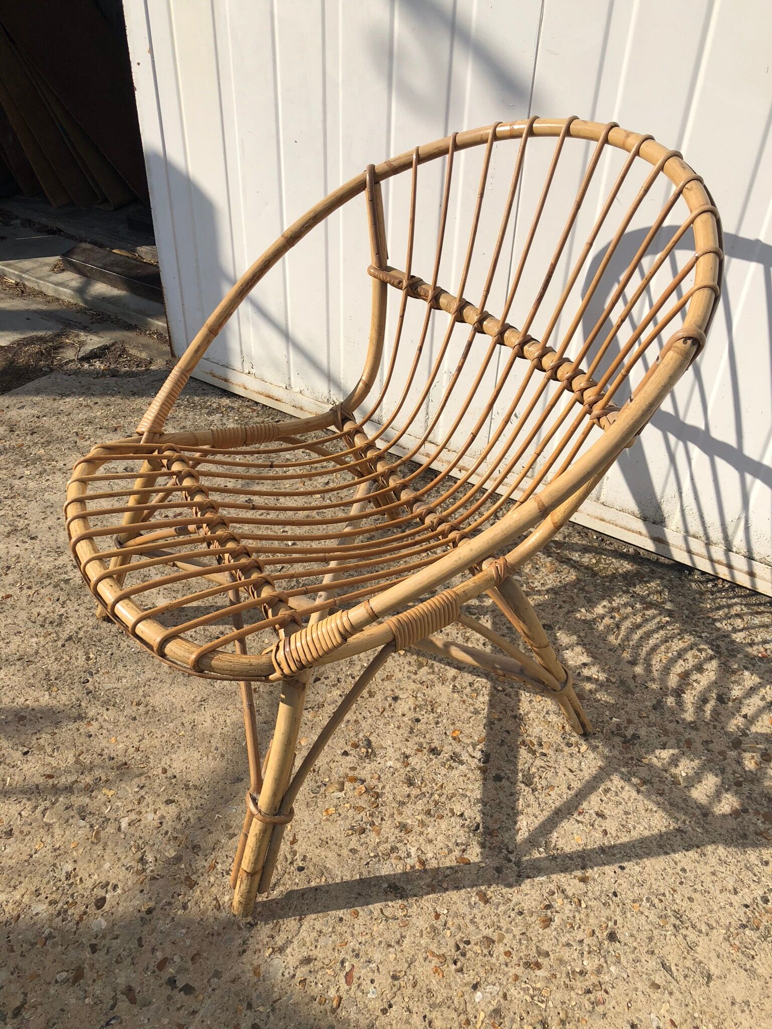 Vintage rattan armchair