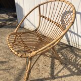 Vintage rattan armchair
