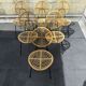 Set de 6 chaises en métal et rotin par michaël thonet