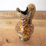 Vintage Fat Lava Cyclops Pitcher Vase, French Mid-Century Ceramics