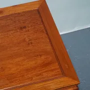 Vintage Oriental Teak Bedside Table with Drawer and Shelf, China